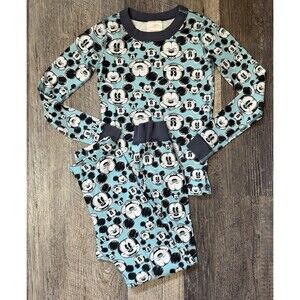 Hanna Andersson Mickey Mouse Pajama Set Kids Size 8 Disney Organic Cotton PJs